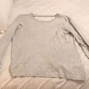 Backless grey fabletics sweater
